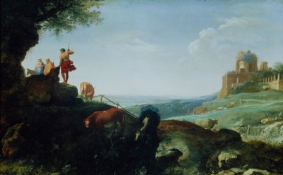 Paesaggio con la Fuga in Egitto da Cornelis van Poelenburch